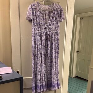 Christy Dawn The Dawn Dress Lavender Floral Maxi Dress size M